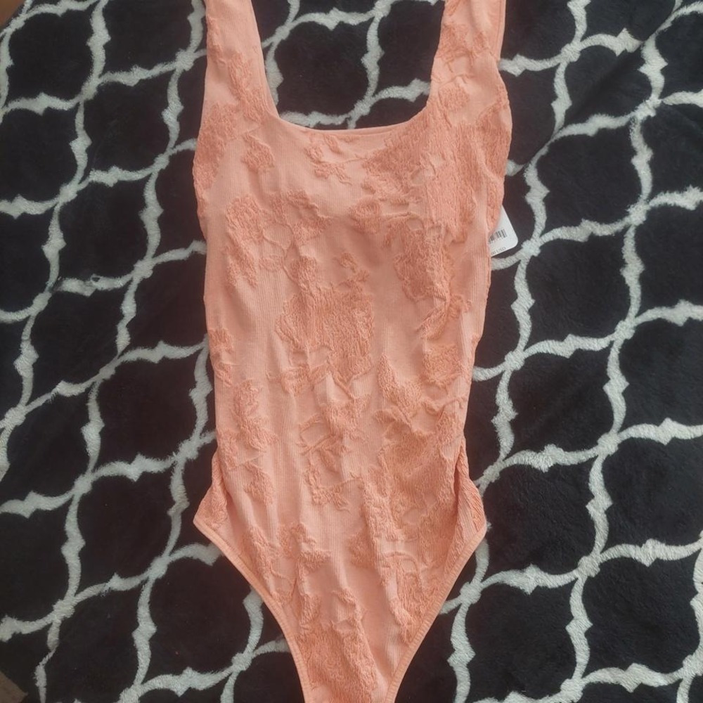 Nwt FREE PEOPLE peach bodysuit L/XL
